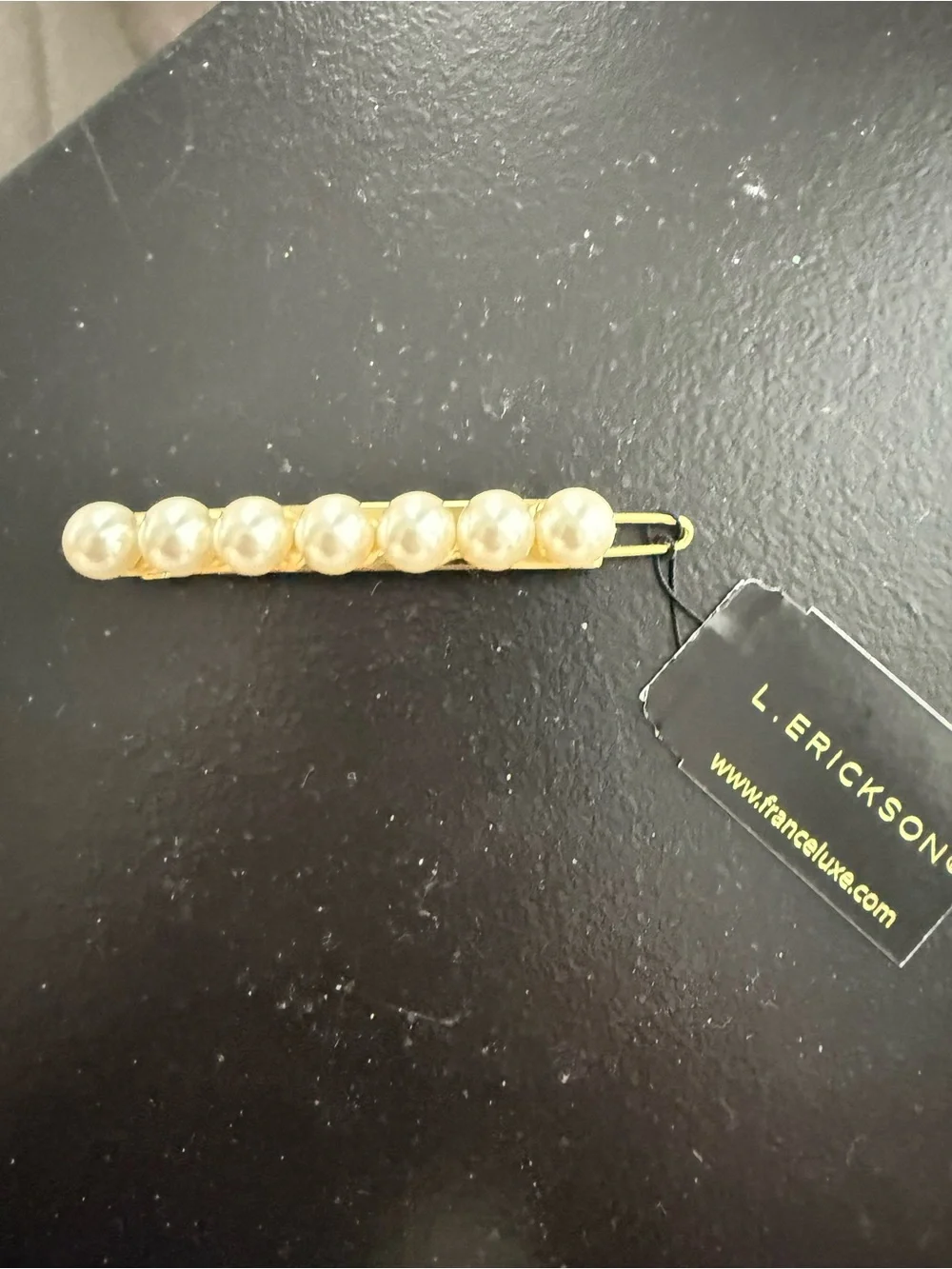 NWT L. Erickson pearl barrette